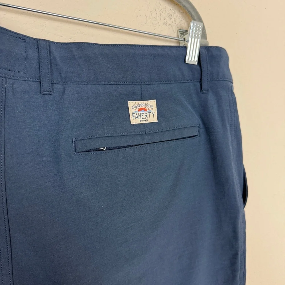 Faherty Men’s All Day 9” Shorts | Dark Blue Nights | Size 38”